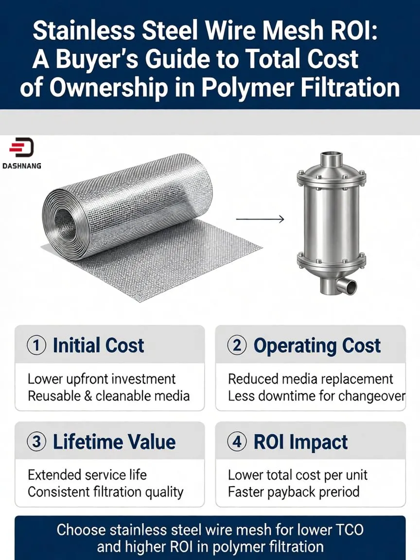 Stainless Steel Wire Mesh ROI: A Buyer's Guide to Total Cost of Ownership in Polymer Filtration