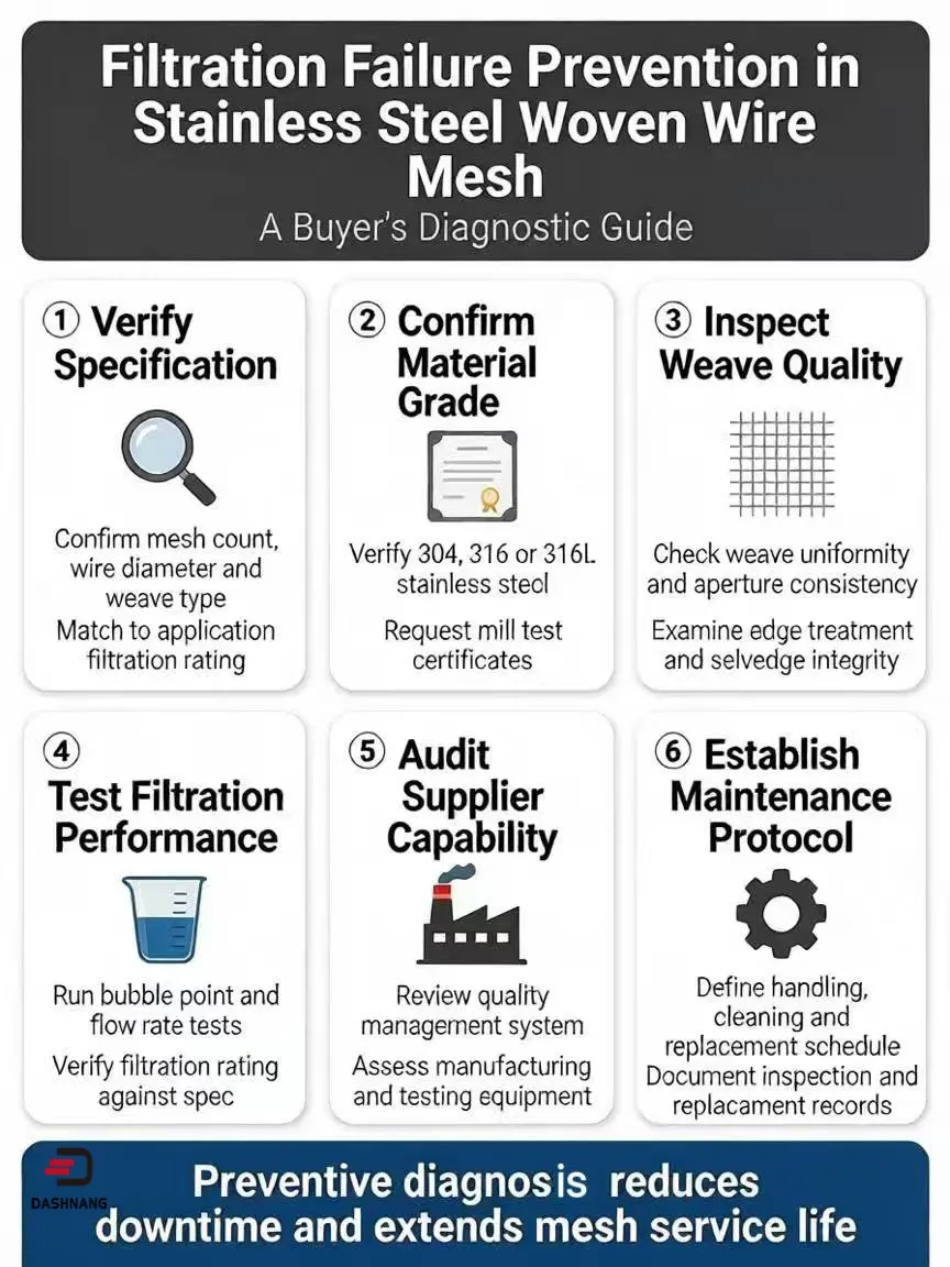Preventing Filtration Failure in Stainless Steel Woven Wire Mesh: A Diagnostic Guide